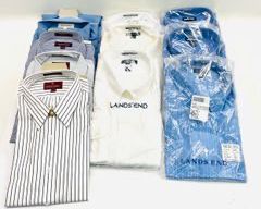LandÕs End And Nordstrom Assorted Button Up Shirts White, Blue, Stripes Sizes 16 1/2, 17-36, 17 1/2-36, 18-36, 17 1/2-36, 18-36T
