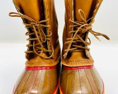 WORLD FAMOUS STEEL SHANK RUBBER BOOTS WITH REMOVABLE WOOL BOOT LINERS~ SIZE 10 cowhide
