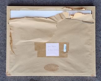 Original Bledsoe Orange Purple Brown Mixed Media Abstract Art Framed
