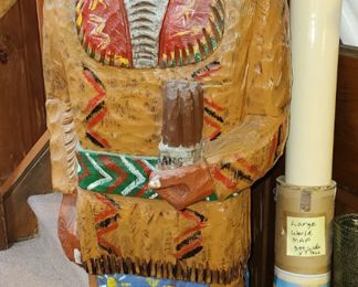 6 ft Cigar Indian carved by Ralph Gallagher who was the father of John Gallagher