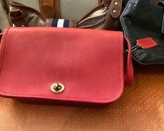 Vintage Red Coach Purse