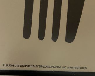 Published and distributed by Drucker/Vincent, Inc San Francisco.  "UNBREAKABLE"