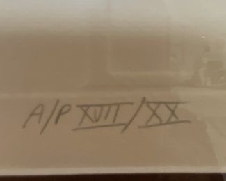 "Numbers A/P XVII/XX