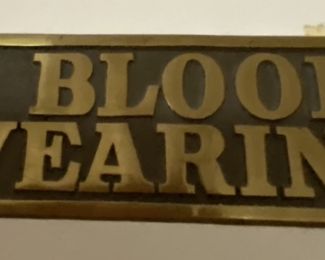 Brass sign- NO BLOODY SWEARING wall sign