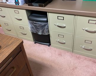 4  2 drawer metal file cabinets