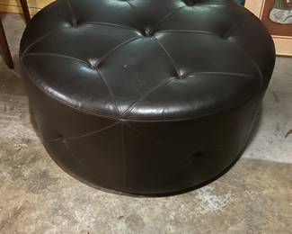 Leather ottoman $75