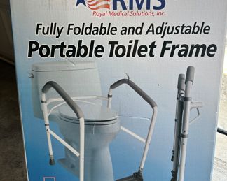Fully Foldable and Adjustable Portable Toilet Frame