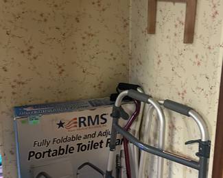 Walker; Canes; RMS Foldable and Adjustable Portable Toilet Rails; Wash Board