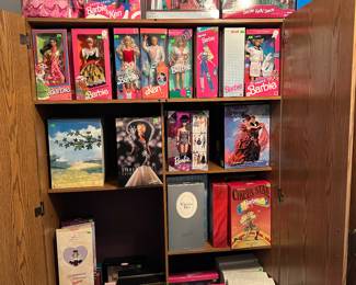 Barbies Galore! These Cabinets are 5 and 6 Deep with Barbies!