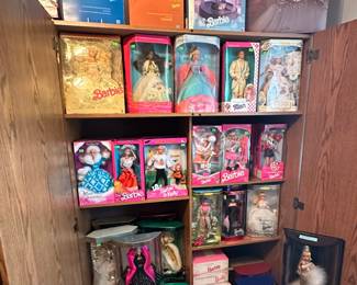 Barbies Galore! These Cabinets are 5 and 6 Deep with Barbies!