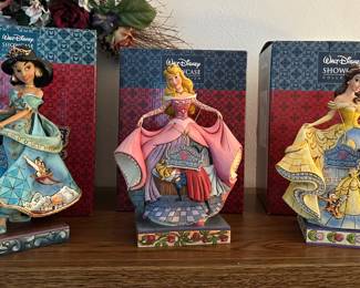 Jim Shore Walt Disney Showcase Collection Disney Traditions "Moonlit Enchantment", "Princess Jasmine" & "True Loves Kiss" by Enesco