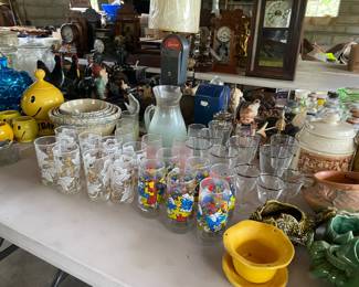 Blendo, smurfs, glasses, collectibles