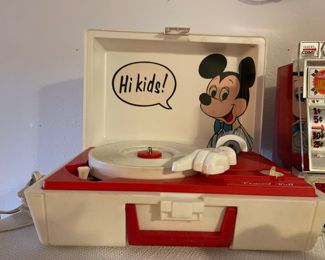 Vintage Mickey Mouse Record Player