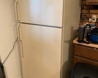 Almond Refrigerator. Runs great. .  