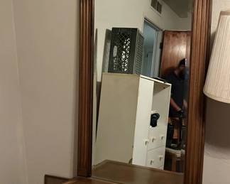 Console & Etched Tall  Mirror
