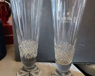 Waterford crystal Pilsner Beer glasses, Glenmede pattern