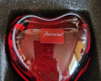 baccarat red heart paperweight