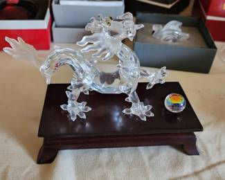 Swarovski Crystal Dragon Silver Crystal Zodiac Fables & Fairy Tales 