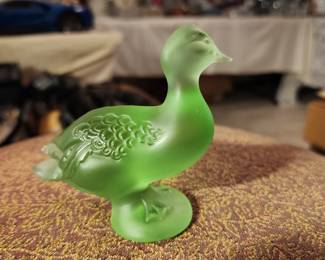 LALIQUE CRISTAL FIGURINE DUCK