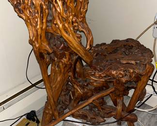 ADIRONDACK ‘ROOT’ 2 TIERED TABLE