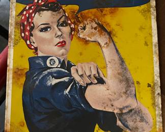 VINTAGE “WE CAN DO IT” ADVERTISING SIGN