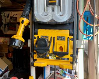DEWALT WORK LIGHT CHARGER & OTHER TOOLS