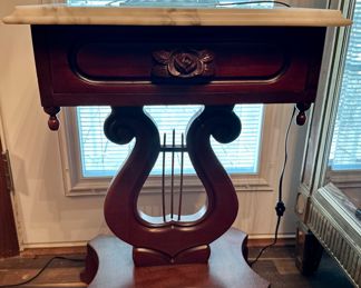 5 marble top antique tables available 