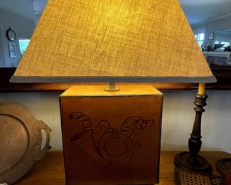 Vintage Leather Lamp