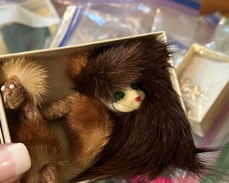 Vintage Mink Brooches - Marvelous In McKinney Estate Sale www.contemporarycurrent.com