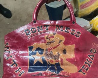 Vintage Leather Goods - Don’t Mess With Texas - Marvelous In McKinney Estate Sale www.contemporarycurrent.com