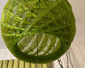 Mid Century Modern Green Swag Lamp - Marvelous In McKinney Estate Sale www.contemporarycurrent.com