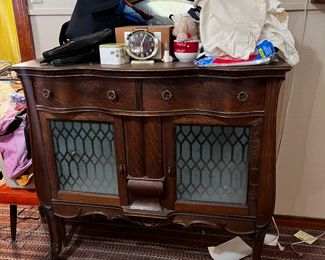 Antique Buffet With Etched Glass - Marvelous In McKinney Estate Sale www.contemporarycurrent.com