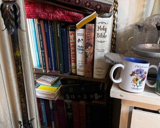 Various Bibles & Vintage Books. 