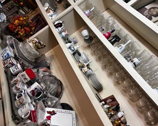Assortment of Vintage Glassware & Salt & Pepper Shakers.