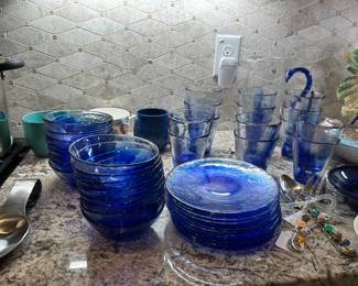 Cobalt blue dishes