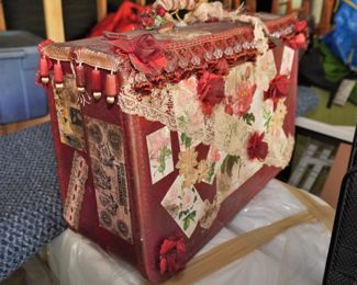 Decorated suitcase