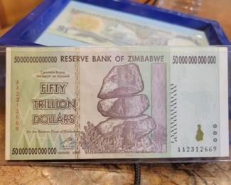 Zimbabwe 50 trillion dollar bill