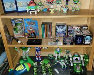 Vintage Buzz Lightyear, Yu-Gi-Oh, and Pokemon items