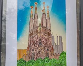 Oil painting of Barcelona