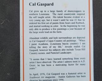 Cal Gaspard painting
