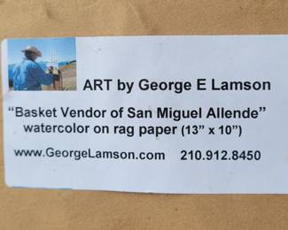 Watercolor on rag paper by George Lamson