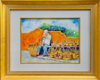 Watercolor on rag paper by George Lamson