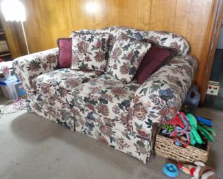 Floral print living room set