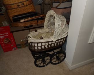 Antique baby doll carriage