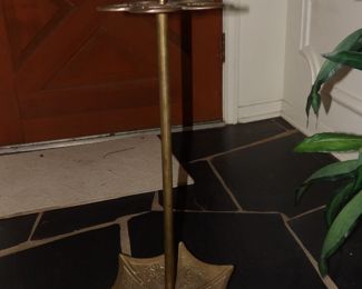Brass cane stand with drip tray