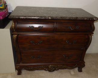 Marble topped nightstand