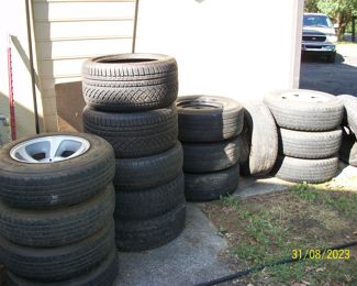 Various Asst. of tires and wheels