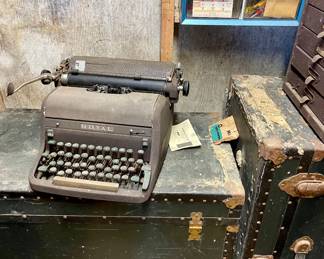 Trunks and Royal Typewriter