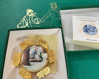 Currier and Ives Christmas Ornaments 