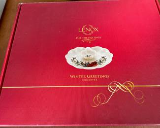 Lots of Lenox Christmas China Serving Pieces